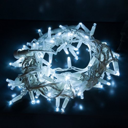 Гирлянда светодиодная "Шнур" Eurosvet 400-001 Белая IP65 10м фото Гирлянда светодиодная "Шнур" Eurosvet 400-001 Белая IP65 10м картинка